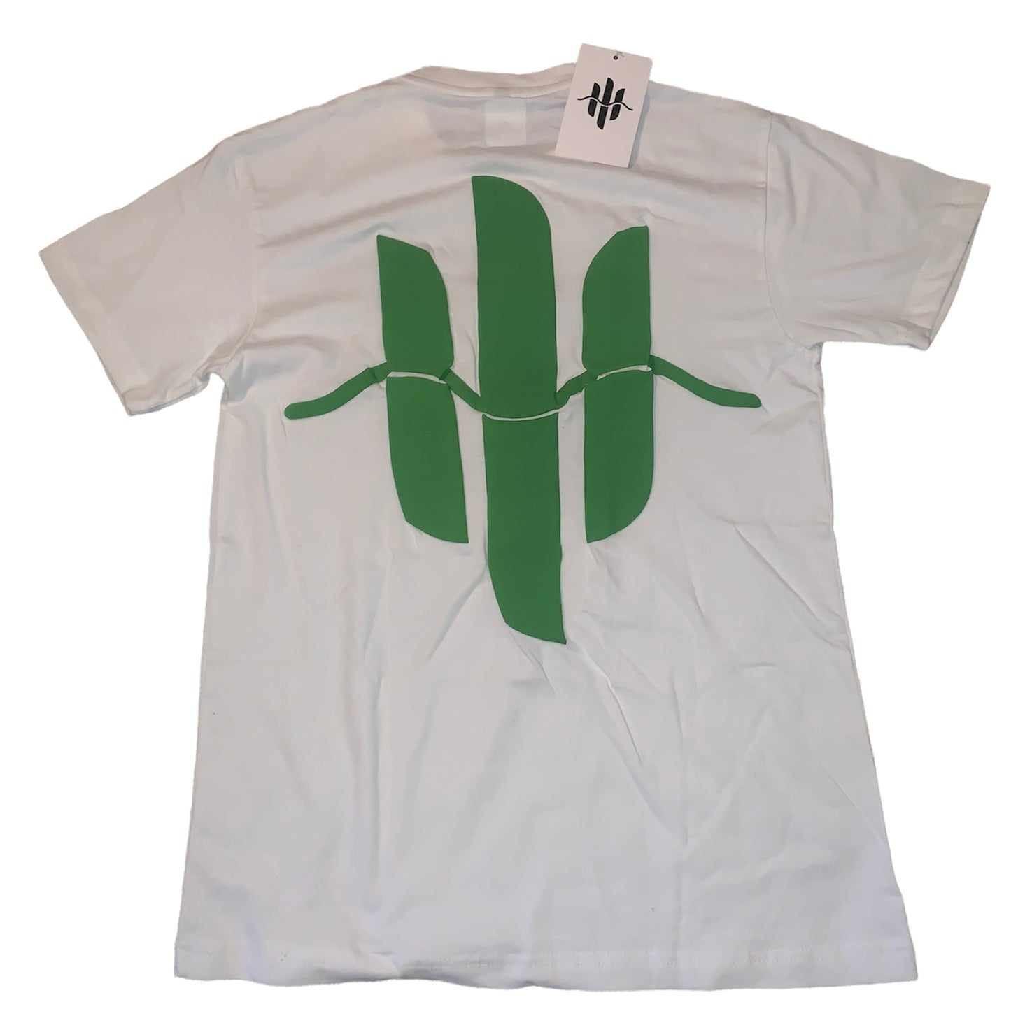 White & Shamrock Green T-Shirt